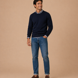 Wellington Cotton Cashmere Blend Crew Neck Sweater
