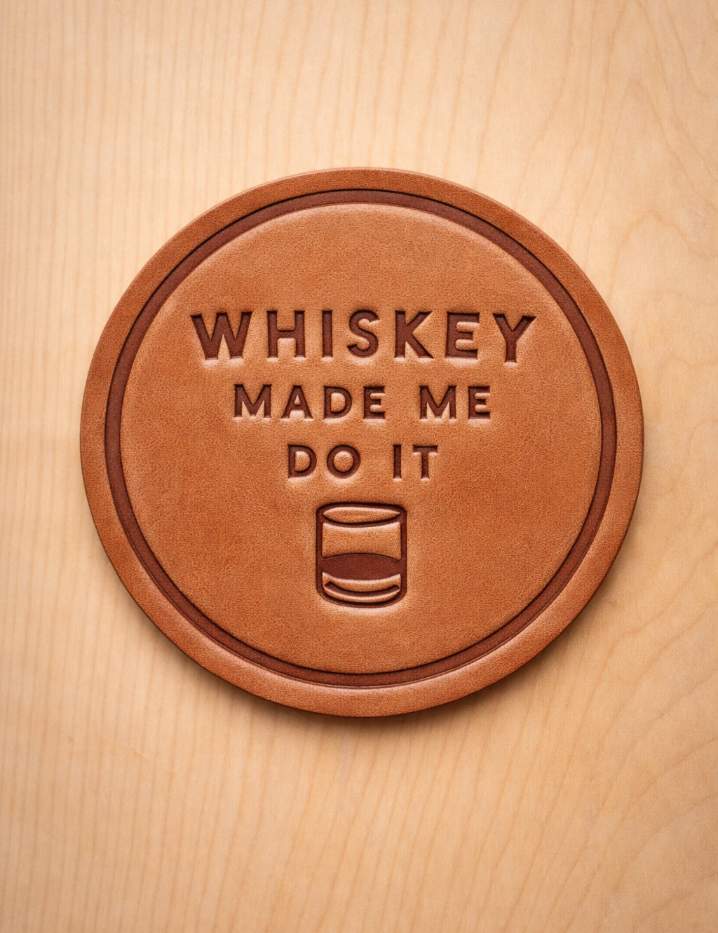 Hand Pressed Leather Coasters