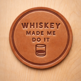 Hand Pressed Leather Coasters