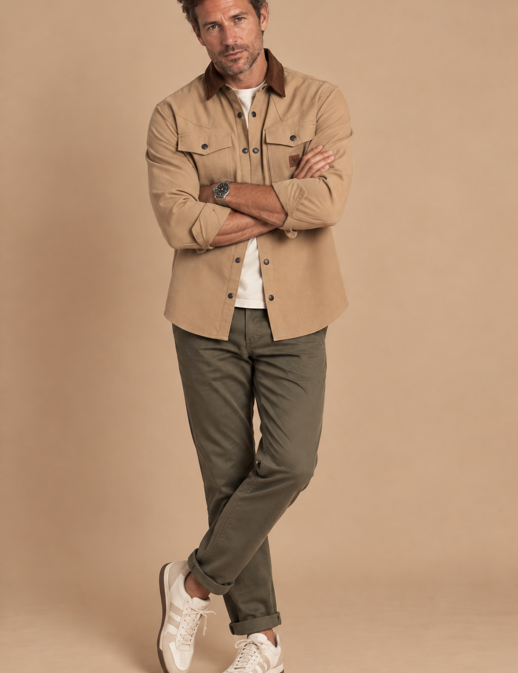 Builders Bowery Corduroy Collar Overshirt