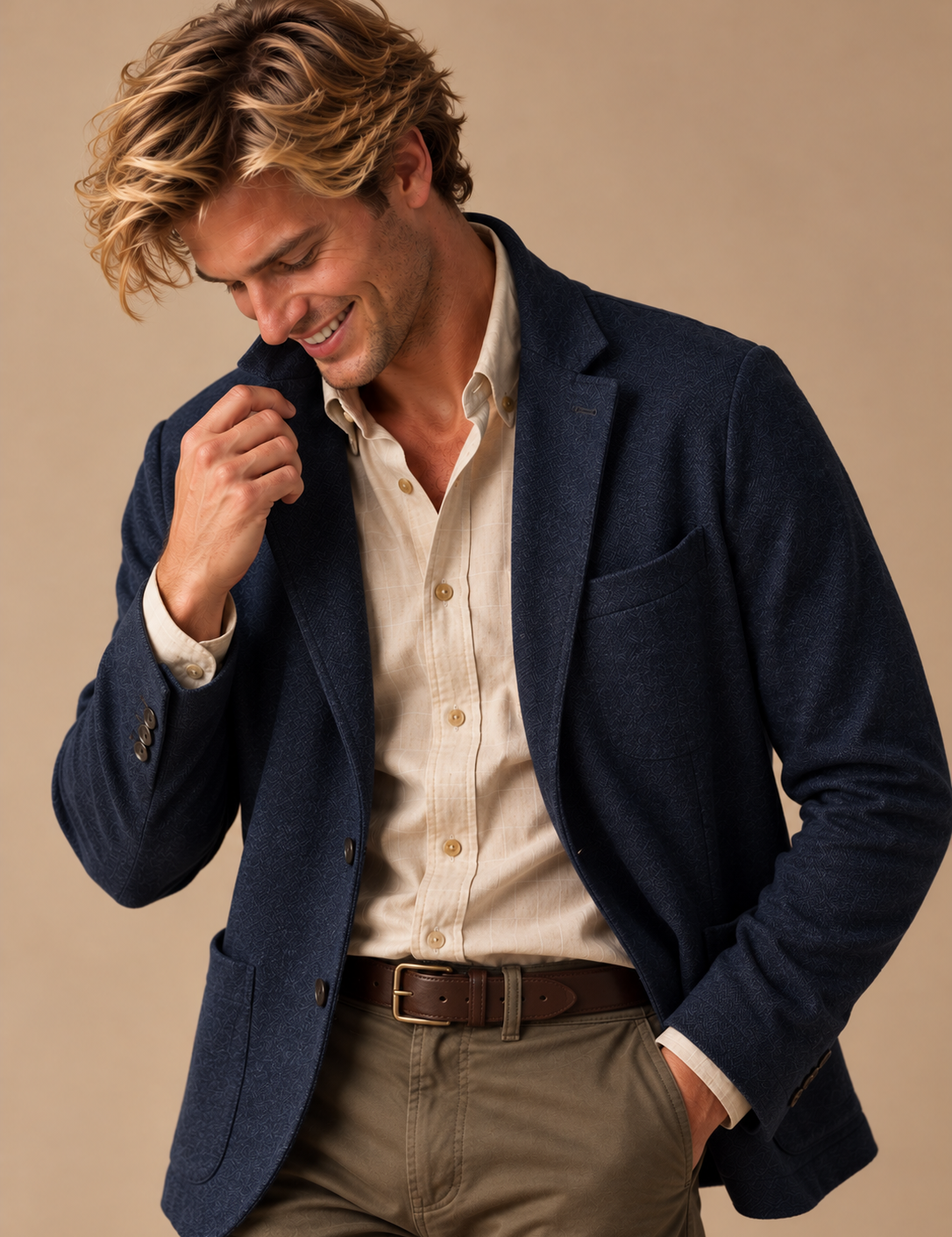 Joshua Deconstructed Stretch Knit Blazer