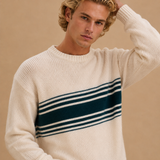 Strata Colorblock Mohair Wool Blend Crewneck Sweater