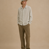 Beckham Striped Long Sleeve Cotton Button Down Shirt