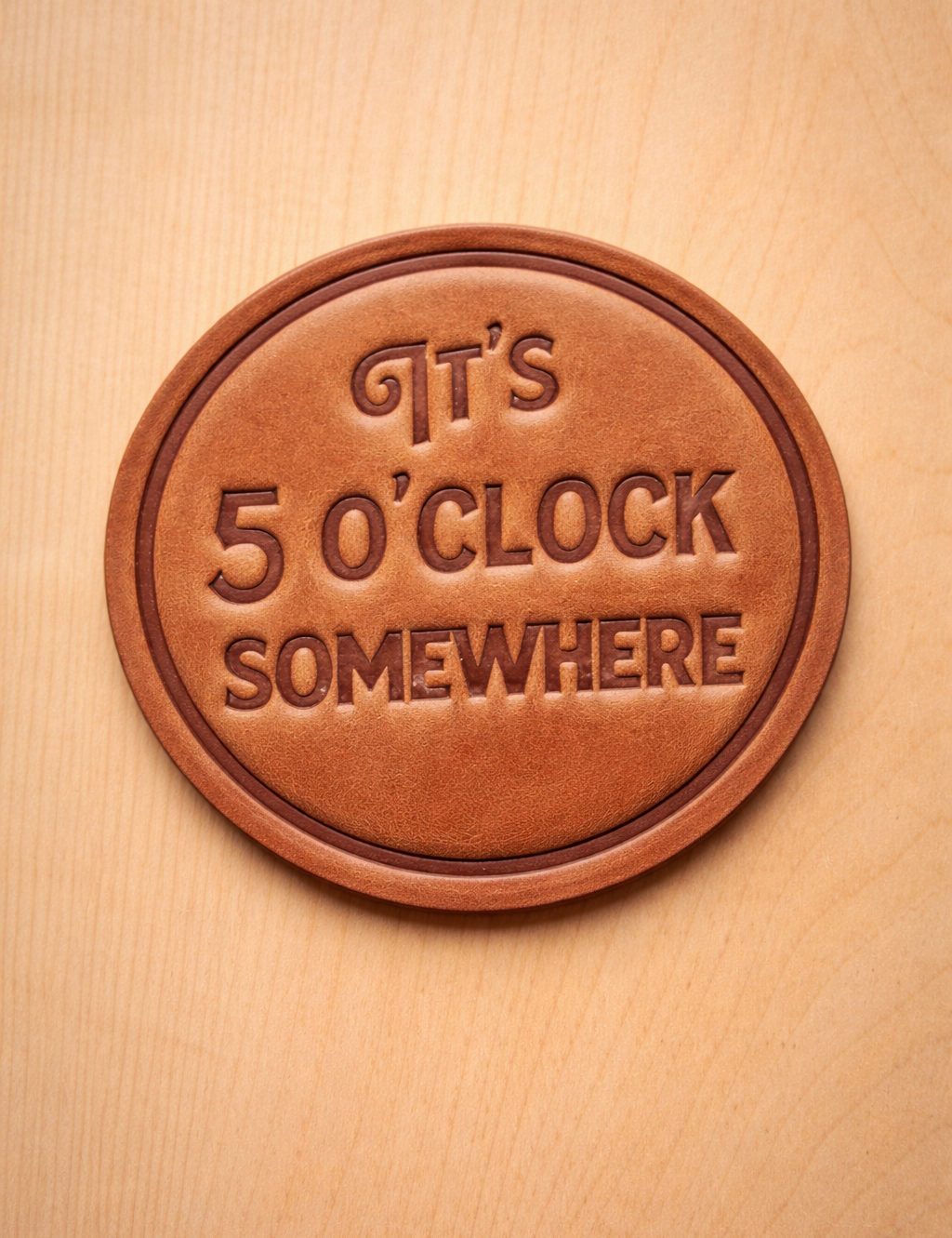 Hand Pressed Leather Coasters