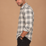 Thatcher Hero Stretch Knit Buffalo Plaid Flannel Shirt