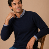 Wellington Cotton Cashmere Blend Crew Neck Sweater
