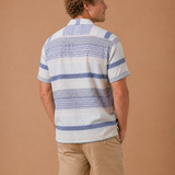 Lakesite Textured Short Sleeve Linen Blend Shirt