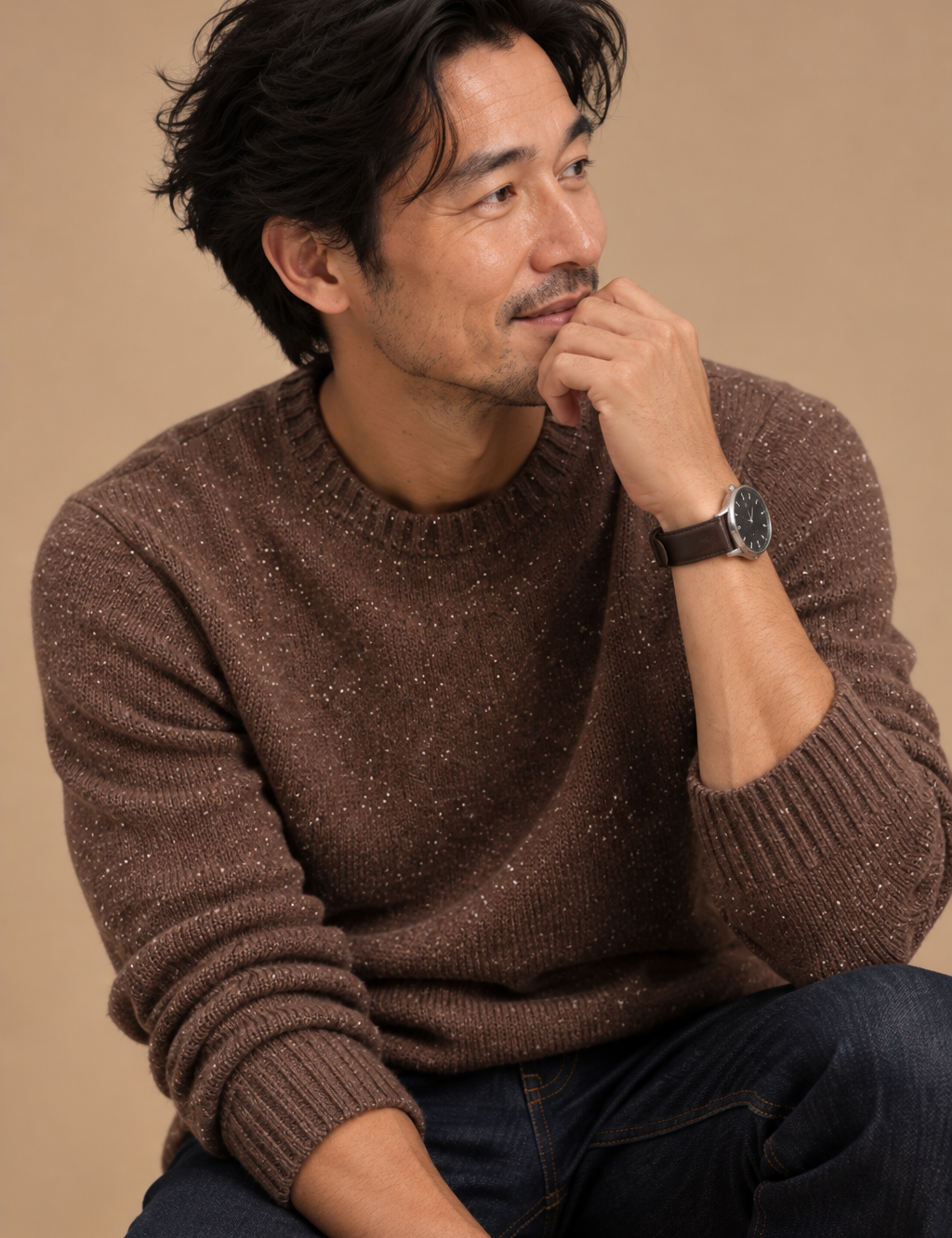 Rambler Flecked Crewneck Sweater