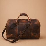 30L Water Buffalo Leather Weekender Duffel Bag