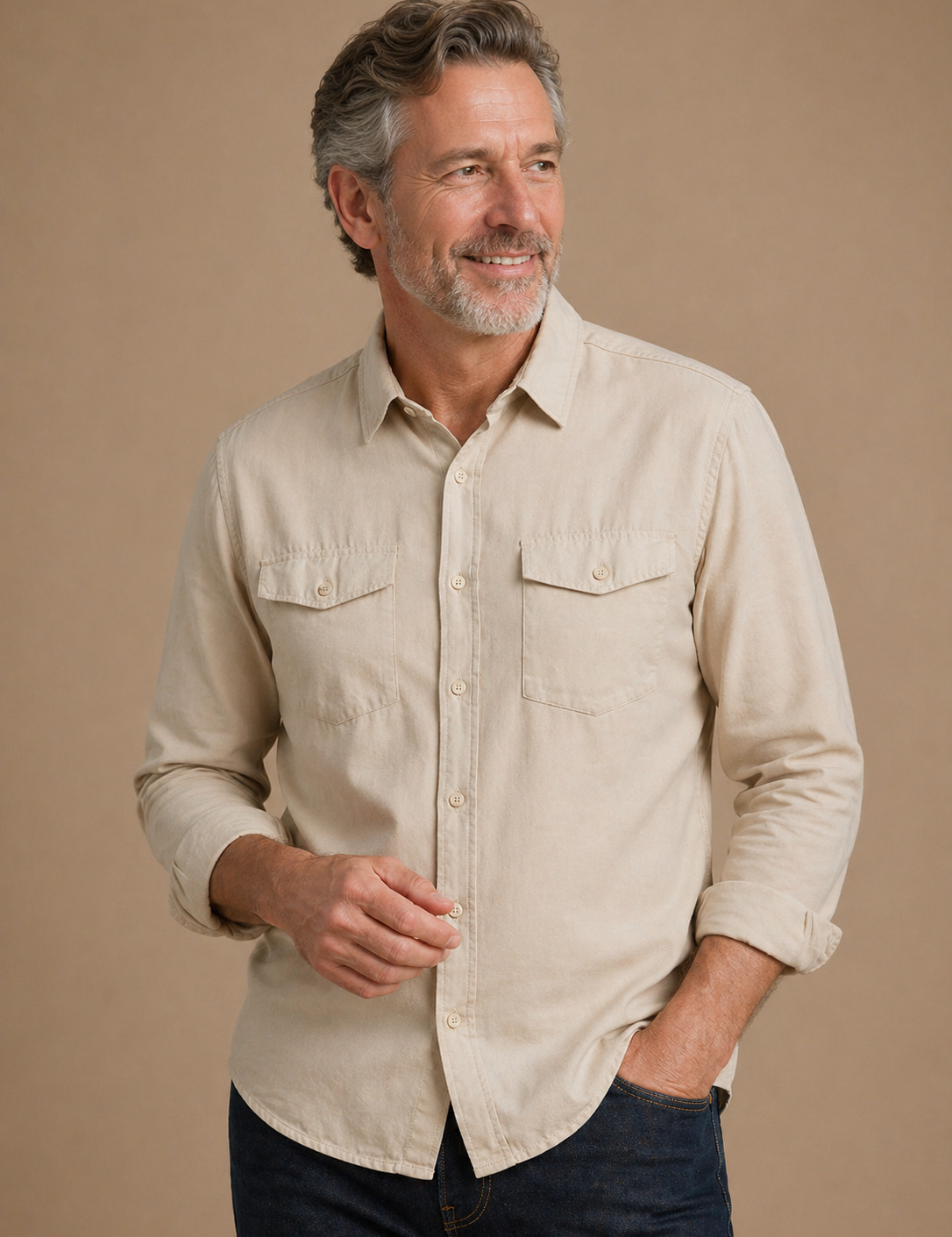 Wayne Cool Comfort Woven Button Down Shirt