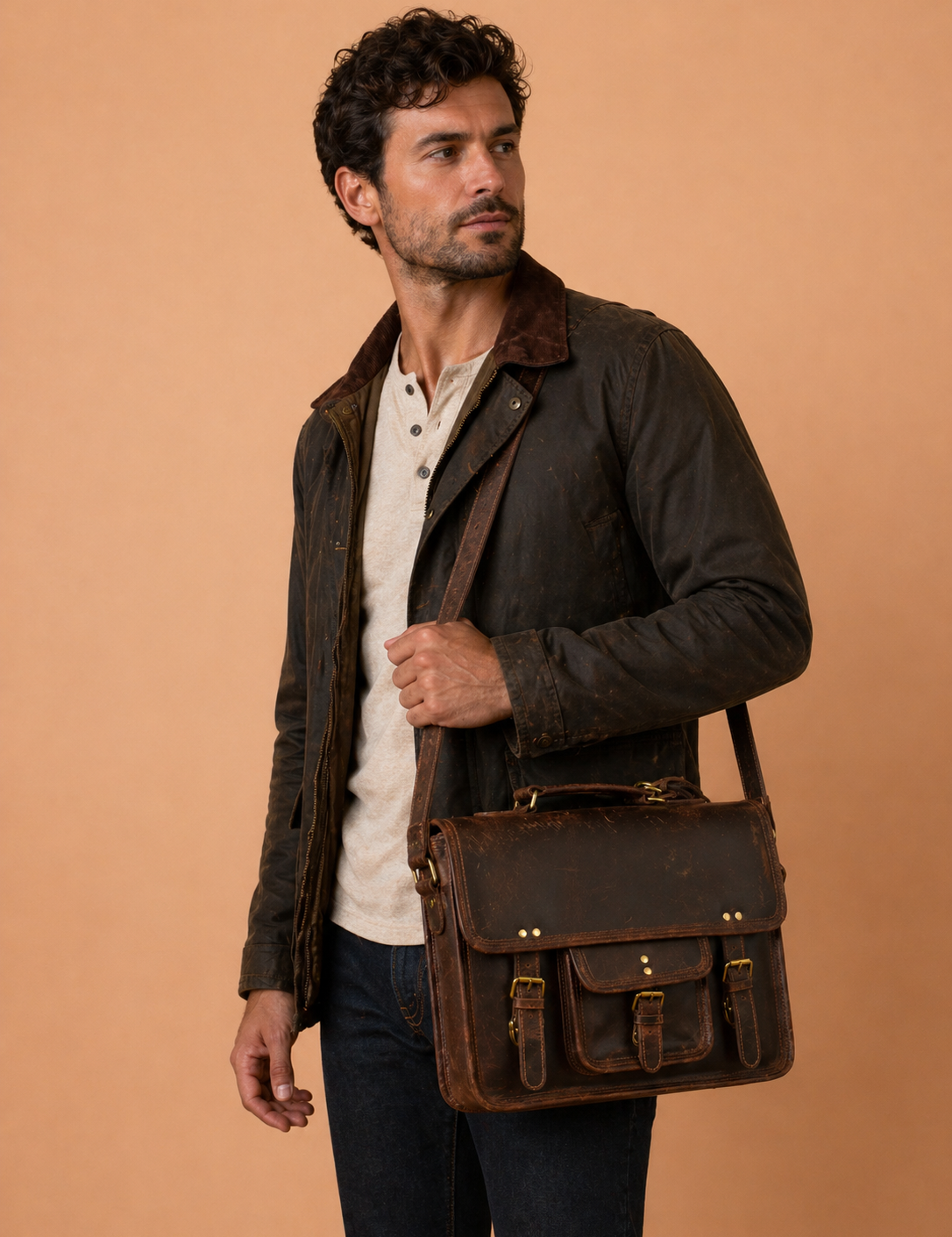 Buffalo Leather Briefcase