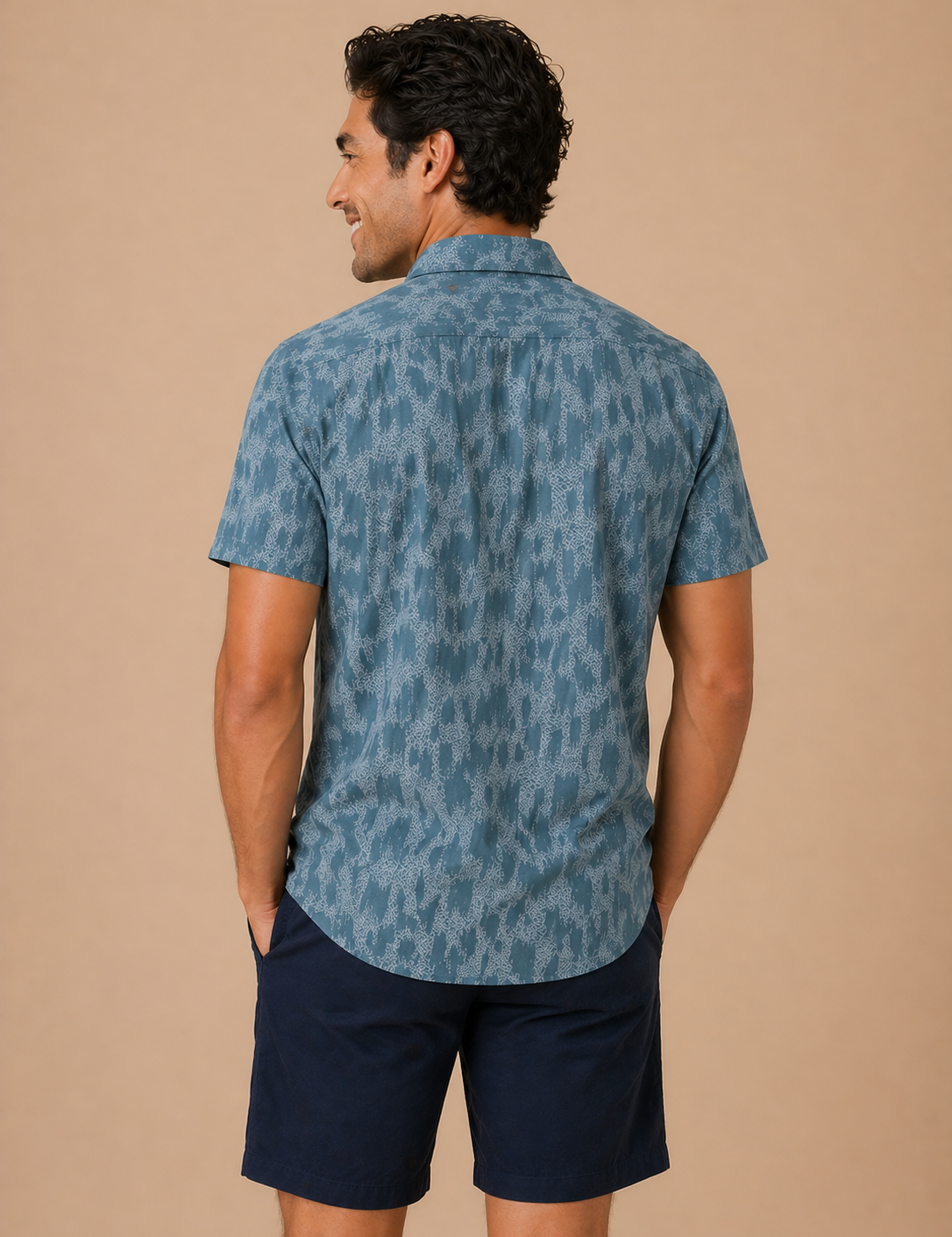 Charter Print Short Sleeve Button Down Shirt