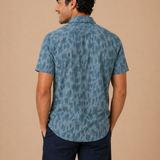 Charter Print Short Sleeve Button Down Shirt