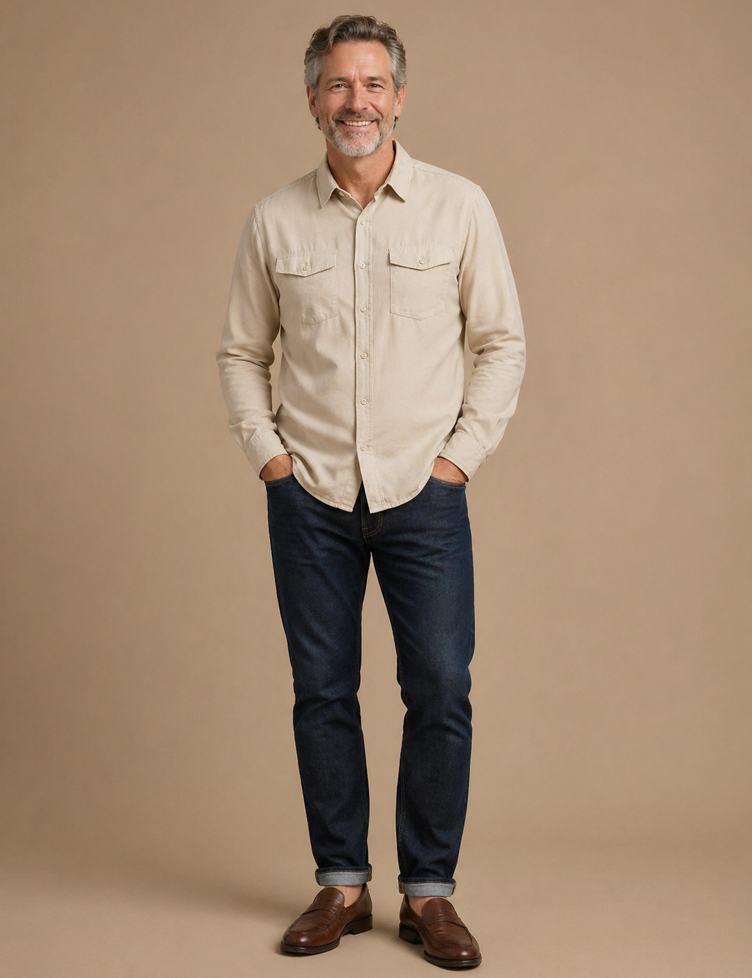 Wayne Cool Comfort Woven Button Down Shirt
