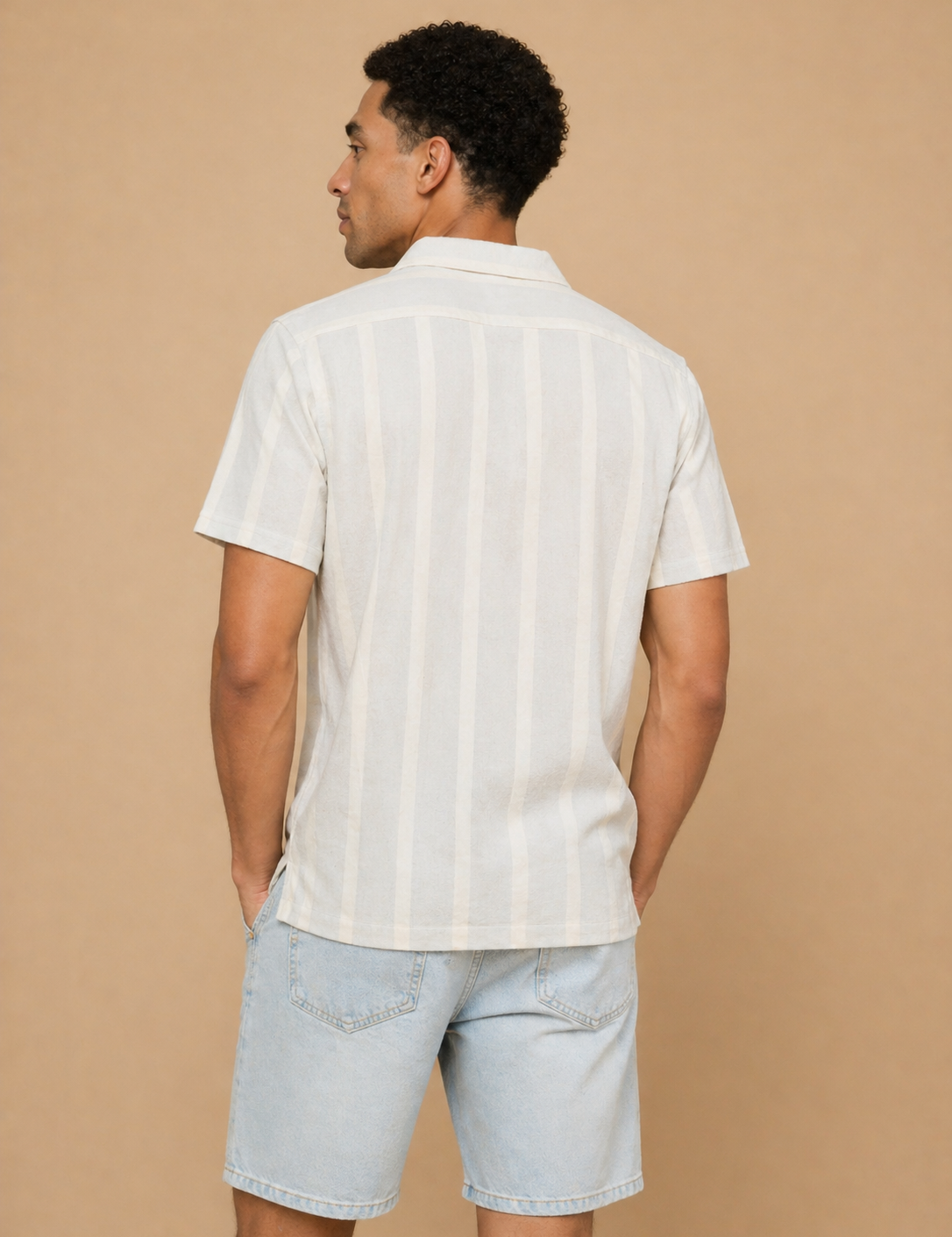 Judson Striped Short Sleeve Camp Collar Shirt