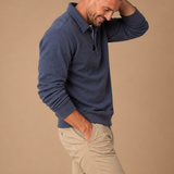 Newton Fleece Lined Long Sleeve Heathered Polo