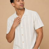 Judson Striped Short Sleeve Camp Collar Shirt