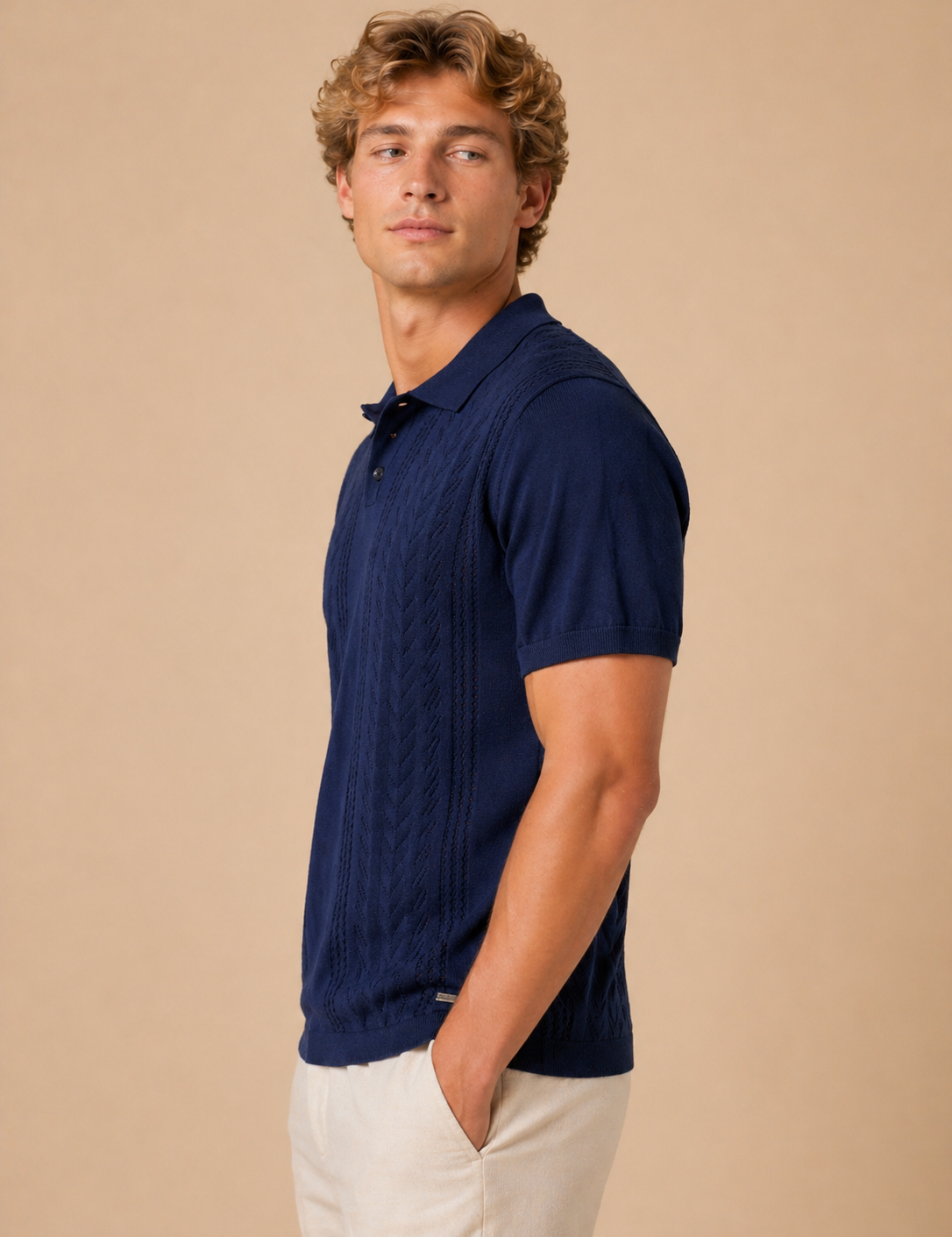 Grove Textured Sweater Polo