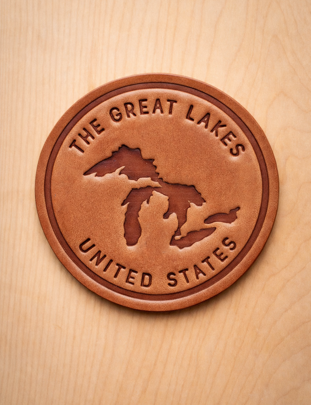 Hand Pressed Leather Coasters