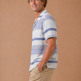 Lakesite Textured Short Sleeve Linen Blend Shirt