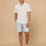 Judson Striped Short Sleeve Camp Collar Shirt