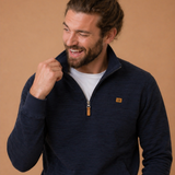 Powell Quarter Zip Textured Sweater