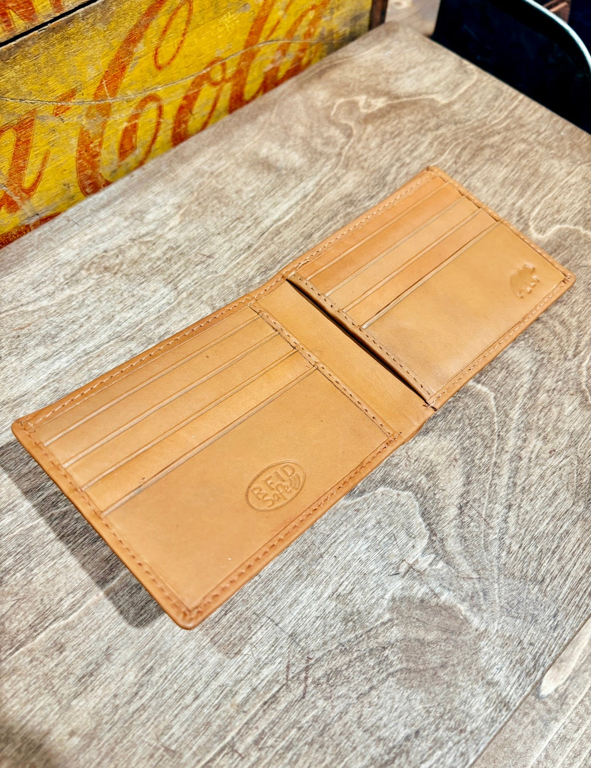 Slim RFID Bifold Leather Wallet