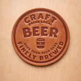 Hand Pressed Leather Coasters