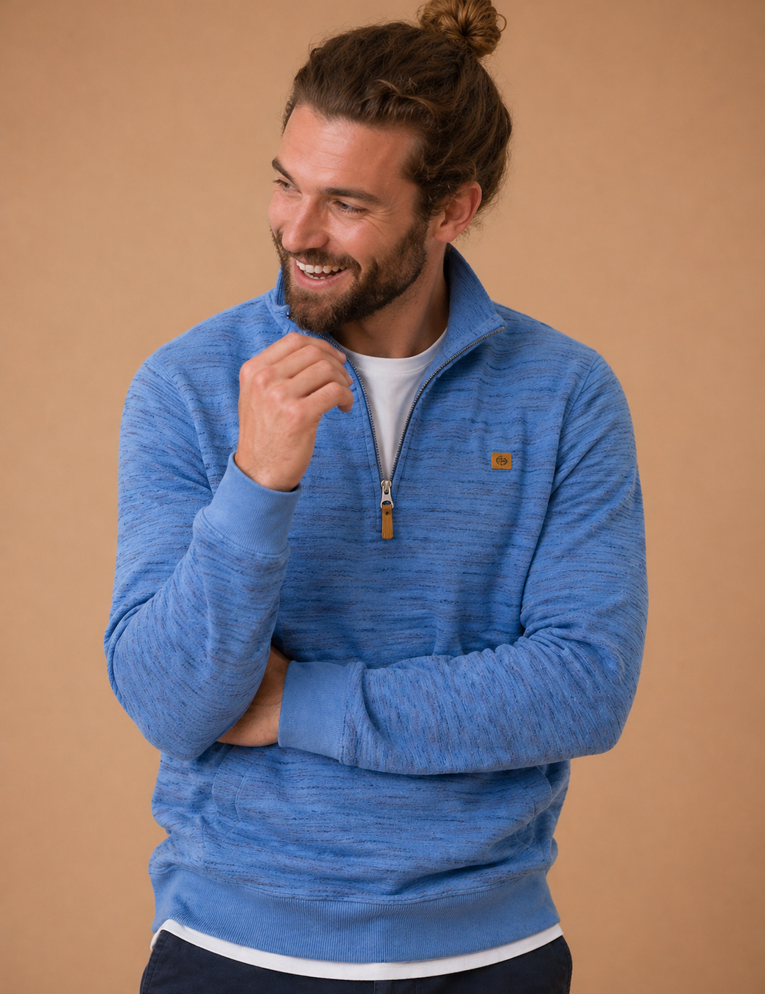 Powell Quarter Zip Textured Sweater