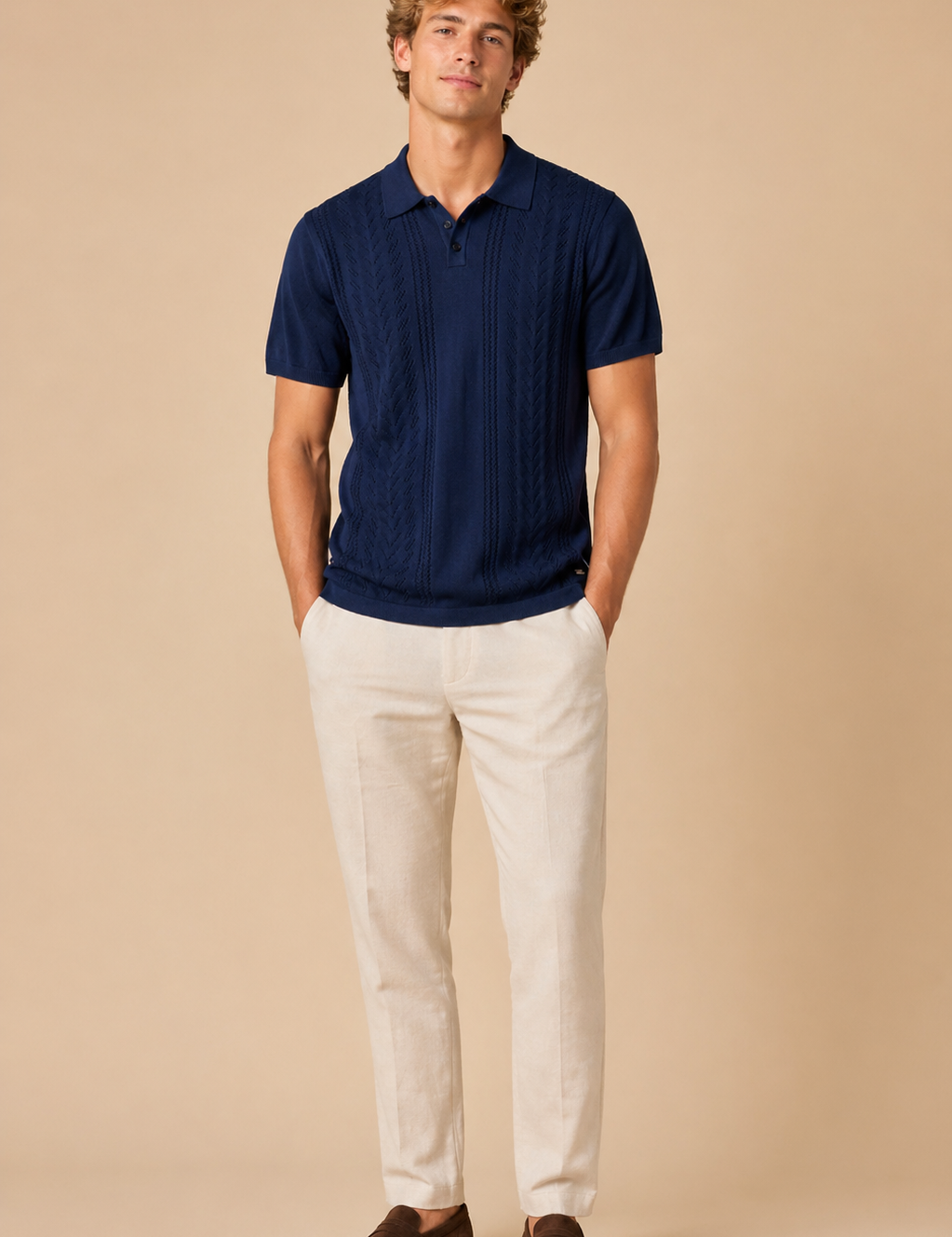 Grove Textured Sweater Polo