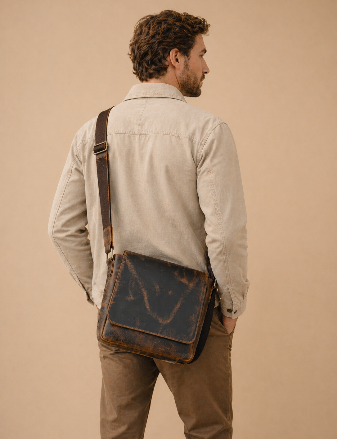 Cordova Buffalo Leather Messenger Bag