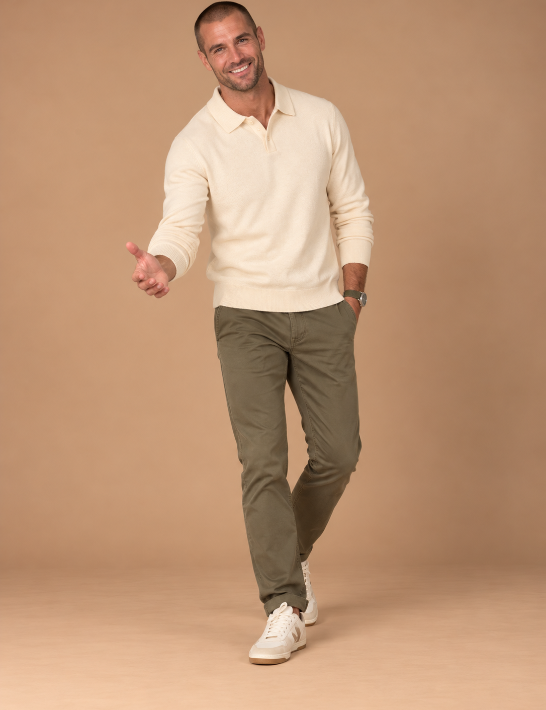 Radcliff Collared Long Sleeve Sweater Polo