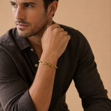 Gold Plated Stainless Steel Paperclip Bracelet