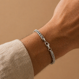 Stainless Steel Rounded Franco Link Chain Bracelet